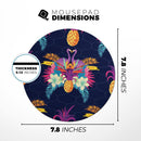 Tropical Neon Summer Reflect// WaterProof Rubber Foam Backed Anti-Slip Mouse Pad for Home Work Office or Gaming Computer Desk