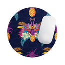 Tropical Neon Summer Reflect// WaterProof Rubber Foam Backed Anti-Slip Mouse Pad for Home Work Office or Gaming Computer Desk