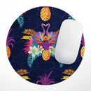 Tropical Neon Summer Reflect// WaterProof Rubber Foam Backed Anti-Slip Mouse Pad for Home Work Office or Gaming Computer Desk