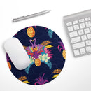 Tropical Neon Summer Reflect// WaterProof Rubber Foam Backed Anti-Slip Mouse Pad for Home Work Office or Gaming Computer Desk