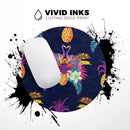 Tropical Neon Summer Reflect// WaterProof Rubber Foam Backed Anti-Slip Mouse Pad for Home Work Office or Gaming Computer Desk
