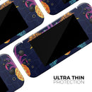 Tropical Neon Summer Reflect // Skin Decal Wrap Kit for Nintendo Switch Console & Dock, Joy-Cons, Pro Controller, Lite, 3DS XL, 2DS XL, DSi, or Wii - Vinyl Skin Wrap for Nintendo Switch 2, OLED, Lite, Pro Controller, Wii & Classic Handhelds