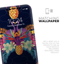 Tropical Neon Summer Reflect - Protective Skin Wrap & Decal – Compatible with iPhone SE to iPhone 17 Pro Max (All Models)