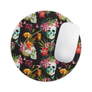 Tropical Skull Floral// WaterProof Rubber Foam Backed Anti-Slip Mouse Pad for Home Work Office or Gaming Computer Desk