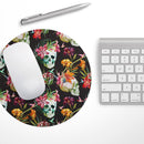 Tropical Skull Floral// WaterProof Rubber Foam Backed Anti-Slip Mouse Pad for Home Work Office or Gaming Computer Desk