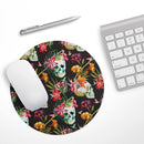 Tropical Skull Floral// WaterProof Rubber Foam Backed Anti-Slip Mouse Pad for Home Work Office or Gaming Computer Desk