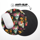 Tropical Skull Floral// WaterProof Rubber Foam Backed Anti-Slip Mouse Pad for Home Work Office or Gaming Computer Desk