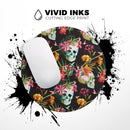 Tropical Skull Floral// WaterProof Rubber Foam Backed Anti-Slip Mouse Pad for Home Work Office or Gaming Computer Desk