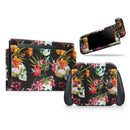 Tropical Skull Floral // Skin Decal Wrap Kit for Nintendo Switch Console & Dock, Joy-Cons, Pro Controller, Lite, 3DS XL, 2DS XL, DSi, or Wii - Vinyl Skin Wrap for Nintendo Switch 2, OLED, Lite, Pro Controller, Wii & Classic Handhelds