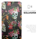 Tropical Skull Floral - Premium Vinyl Skin Decal for Samsung Galaxy S25 Ultra, S24, S23, S22 & All Galaxy S Models