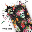 Tropical Skull Floral - Premium Vinyl Skin Decal for Samsung Galaxy S25 Ultra, S24, S23, S22 & All Galaxy S Models