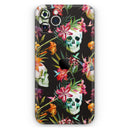 Tropical Skull Floral - Protective Skin Wrap & Decal – Compatible with iPhone SE to iPhone 17 Pro Max (All Models)