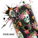 Tropical Skull Floral - Protective Skin Wrap & Decal – Compatible with iPhone SE to iPhone 17 Pro Max (All Models)