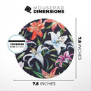 Tropical Summer Floral v3// WaterProof Rubber Foam Backed Anti-Slip Mouse Pad for Home Work Office or Gaming Computer Desk