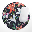 Tropical Summer Floral v3// WaterProof Rubber Foam Backed Anti-Slip Mouse Pad for Home Work Office or Gaming Computer Desk