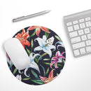 Tropical Summer Floral v3// WaterProof Rubber Foam Backed Anti-Slip Mouse Pad for Home Work Office or Gaming Computer Desk