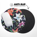 Tropical Summer Floral v3// WaterProof Rubber Foam Backed Anti-Slip Mouse Pad for Home Work Office or Gaming Computer Desk