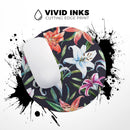 Tropical Summer Floral v3// WaterProof Rubber Foam Backed Anti-Slip Mouse Pad for Home Work Office or Gaming Computer Desk