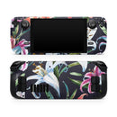 Tropical Summer Floral v3 // Full Body Skin Decal Wrap Kit for the Steam Deck handheld gaming computer