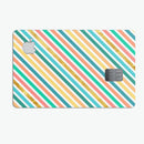Tropical Summer Gold Striped v1 - Premium Protective Decal Skin-Kit for the Apple Credit Card