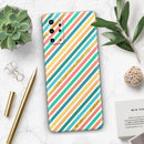 Tropical Summer Gold Striped v1 - Premium Vinyl Skin Decal for Samsung Galaxy S25 Ultra, S24, S23, S22 & All Galaxy S Models