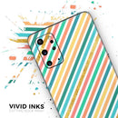 Tropical Summer Gold Striped v1 - Premium Vinyl Skin Decal for Samsung Galaxy S25 Ultra, S24, S23, S22 & All Galaxy S Models