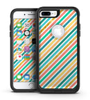 Tropical Summer Gold Striped v1 - iPhone 7 or 7 Plus Commuter Case Skin Kit