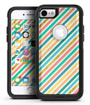 Tropical Summer Gold Striped v1 - iPhone 7 or 8 OtterBox Case & Skin Kits