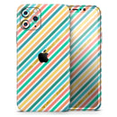 Tropical Summer Gold Striped v1 - Protective Skin Wrap & Decal – Compatible with iPhone SE to iPhone 17 Pro Max (All Models)