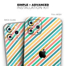 Tropical Summer Gold Striped v1 - Protective Skin Wrap & Decal – Compatible with iPhone SE to iPhone 17 Pro Max (All Models)