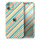Tropical Summer Gold Striped v1 - Protective Skin Wrap & Decal – Compatible with iPhone SE to iPhone 17 Pro Max (All Models)