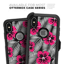 Tropical Summer Hot Pink Floral - Skin Kit for the iPhone OtterBox Cases