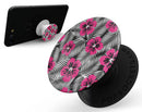 Tropical Summer Hot Pink Floral - Skin Kit for PopSockets and other Smartphone Extendable Grips & Stands