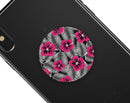 Tropical Summer Hot Pink Floral - Skin Kit for PopSockets and other Smartphone Extendable Grips & Stands