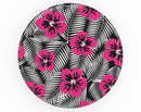 Tropical Summer Hot Pink Floral - Skin Kit for PopSockets and other Smartphone Extendable Grips & Stands