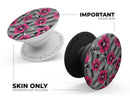 Tropical Summer Hot Pink Floral - Skin Kit for PopSockets and other Smartphone Extendable Grips & Stands
