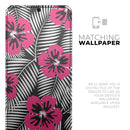 Tropical Summer Hot Pink Floral - Premium Vinyl Skin Decal for Samsung Galaxy S25 Ultra, S24, S23, S22 & All Galaxy S Models