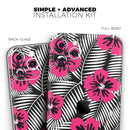 Tropical Summer Hot Pink Floral - Protective Skin Wrap & Decal – Compatible with iPhone SE to iPhone 17 Pro Max (All Models)