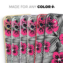 Tropical Summer Hot Pink Floral - Protective Skin Wrap & Decal – Compatible with iPhone SE to iPhone 17 Pro Max (All Models)
