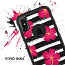 Tropical Summer Hot Pink Floral v2 - Skin Kit for the iPhone OtterBox Cases
