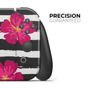 Tropical Summer Hot Pink Floral v2 // Skin Decal Wrap Kit for Nintendo Switch Console & Dock, Joy-Cons, Pro Controller, Lite, 3DS XL, 2DS XL, DSi, or Wii - Vinyl Skin Wrap for Nintendo Switch 2, OLED, Lite, Pro Controller, Wii & Classic Handhelds