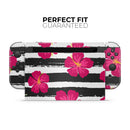Tropical Summer Hot Pink Floral v2 // Skin Decal Wrap Kit for Nintendo Switch Console & Dock, Joy-Cons, Pro Controller, Lite, 3DS XL, 2DS XL, DSi, or Wii - Vinyl Skin Wrap for Nintendo Switch 2, OLED, Lite, Pro Controller, Wii & Classic Handhelds