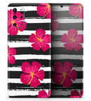 Tropical Summer Hot Pink Floral v2 - Premium Vinyl Skin Decal for Samsung Galaxy S25 Ultra, S24, S23, S22 & All Galaxy S Models