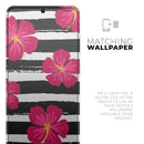 Tropical Summer Hot Pink Floral v2 - Premium Vinyl Skin Decal for Samsung Galaxy S25 Ultra, S24, S23, S22 & All Galaxy S Models