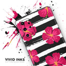 Tropical Summer Hot Pink Floral v2 - Premium Vinyl Skin Decal for Samsung Galaxy S25 Ultra, S24, S23, S22 & All Galaxy S Models