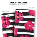 Tropical Summer Hot Pink Floral v2 - Premium Vinyl Skin Decal for Samsung Galaxy S25 Ultra, S24, S23, S22 & All Galaxy S Models
