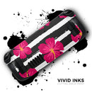 Tropical Summer Hot Pink Floral v2 // Full Body Skin Decal Wrap Kit for the Steam Deck handheld gaming computer