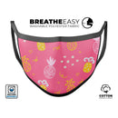 Tropical Summer Love v2 - Made in USA Mouth Cover Unisex Anti-Dust Cotton Blend Reusable & Washable Face Mask with Adjustable Sizing for Adult or Child