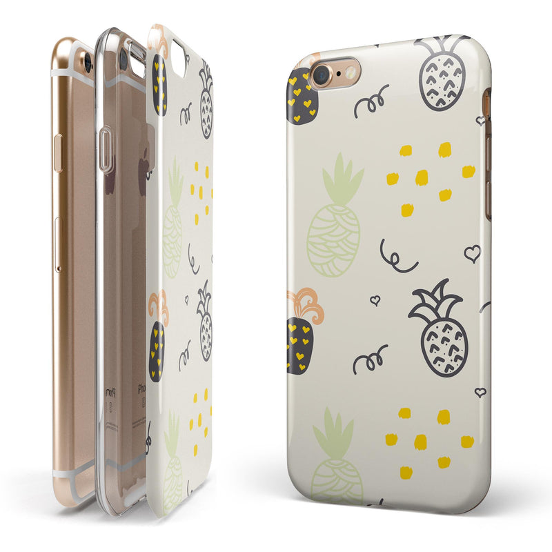 Tropical Summer Love v7 iPhone 6/6s or 6/6s Plus 2-Piece Hybrid INK-Fuzed Case