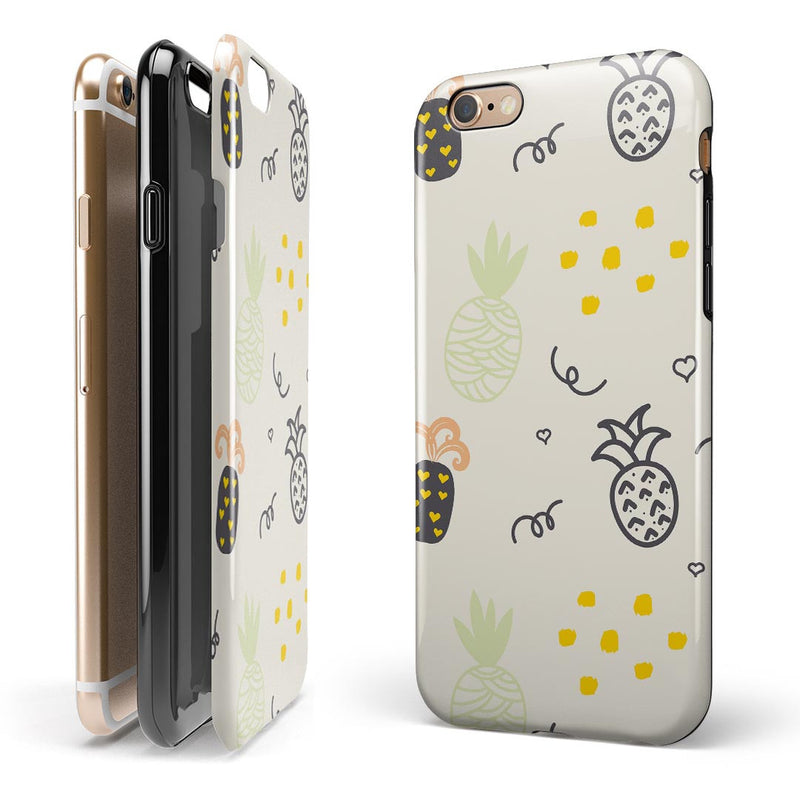 Tropical Summer Love v7 iPhone 6/6s or 6/6s Plus 2-Piece Hybrid INK-Fuzed Case
